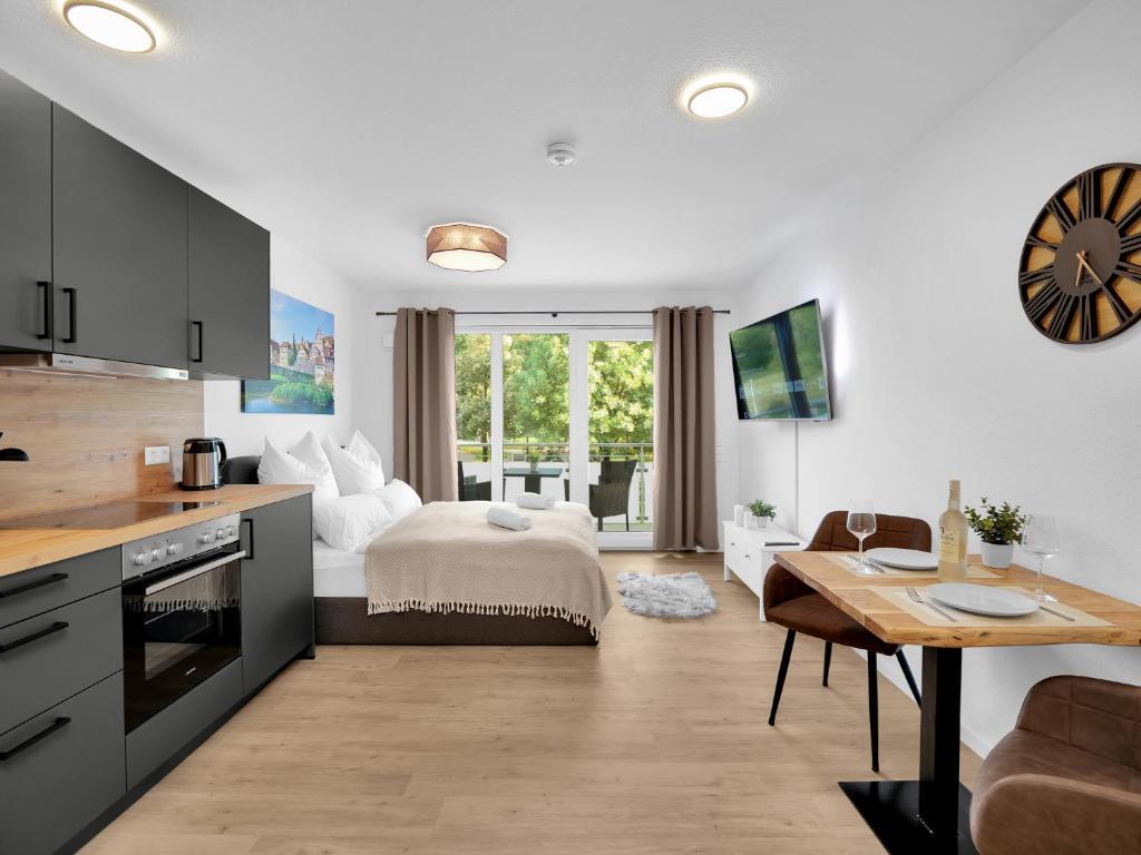 Inhome Studio Apartment - Kueche - Parken - Tv Schwaebisch Hall Ngoại thất bức ảnh