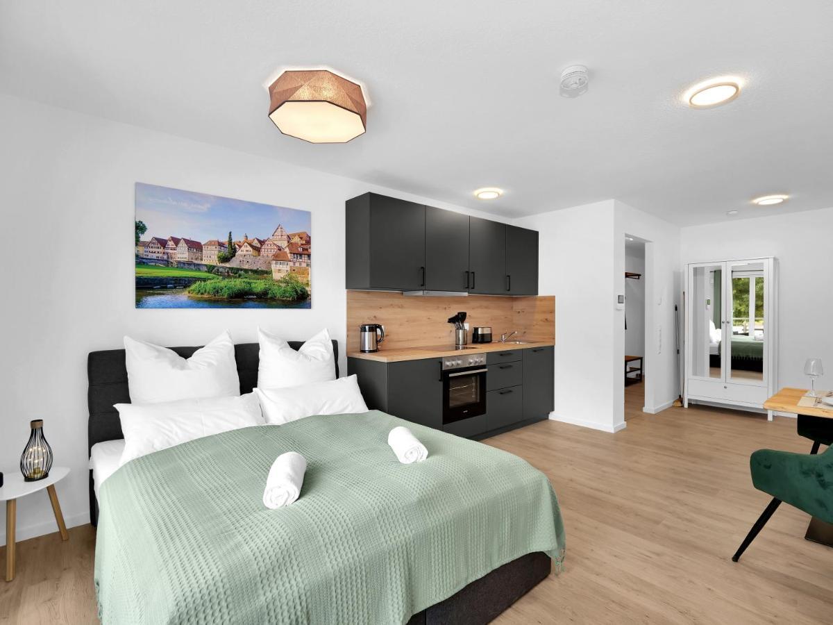 Inhome Studio Apartment - Kueche - Parken - Tv Schwaebisch Hall Ngoại thất bức ảnh
